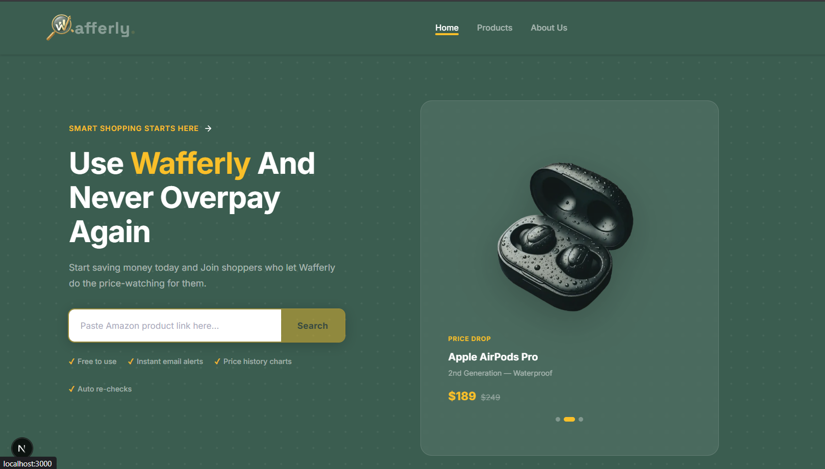 Price tracking and analytics web application